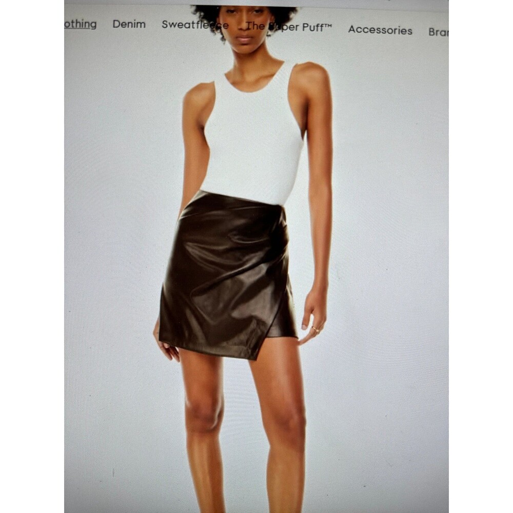 Wilfred Angie Vegan Leather Skirt Size 0